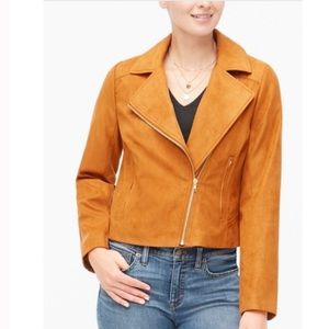 NWT J Crew Faux Suede Moto jacket Size S